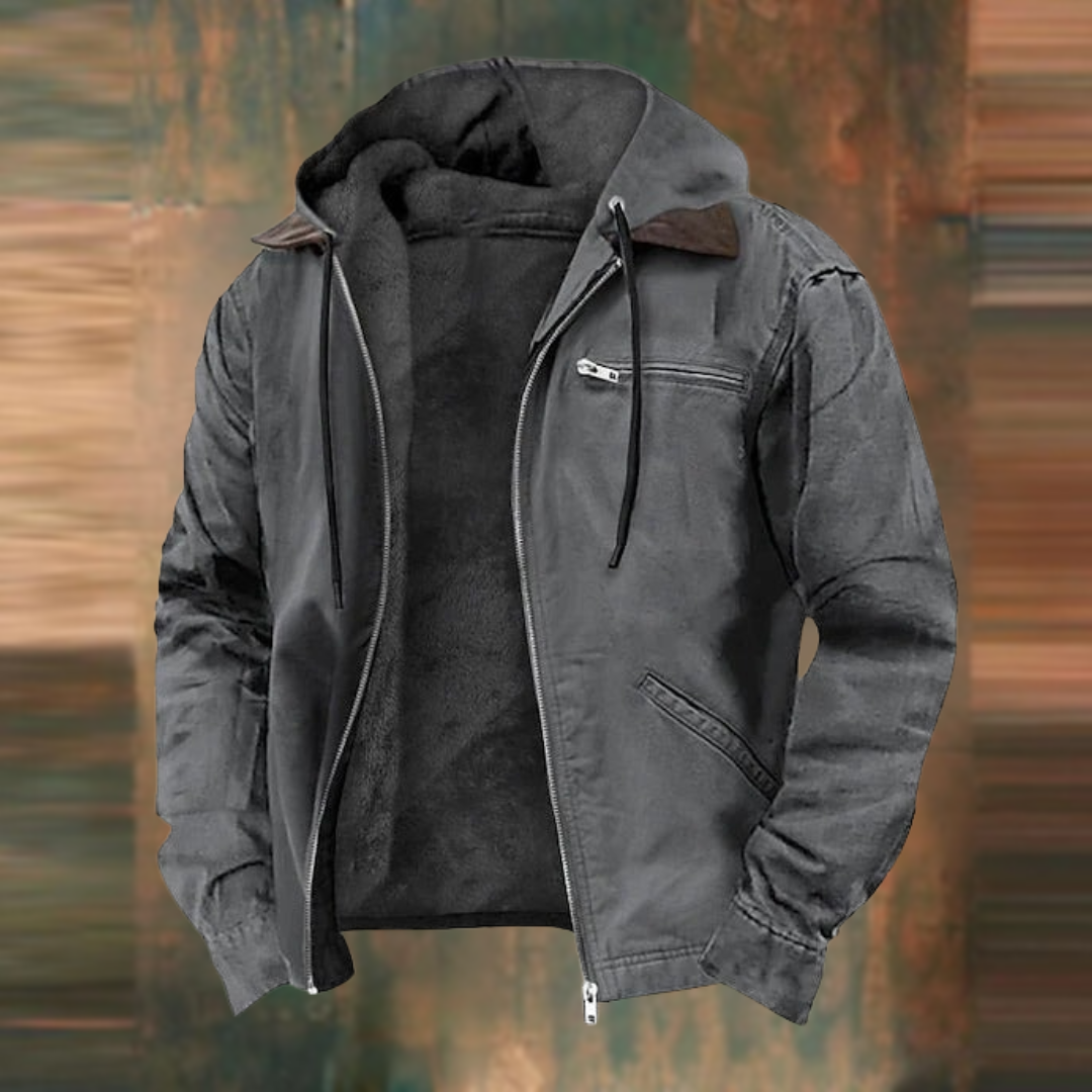 Jacke in Braun und Blau - Ansicht 4