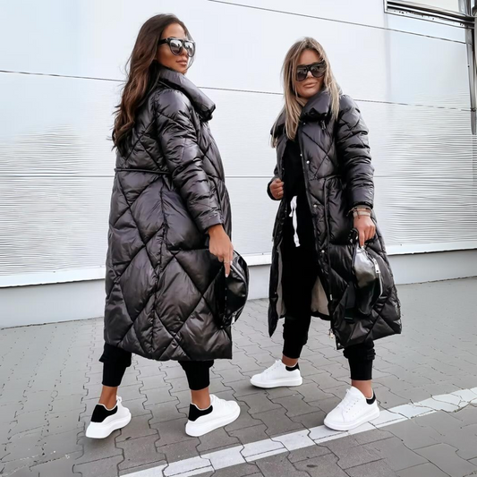Steppjacke mit Steppung in Khaki und Blau - Ansicht 2