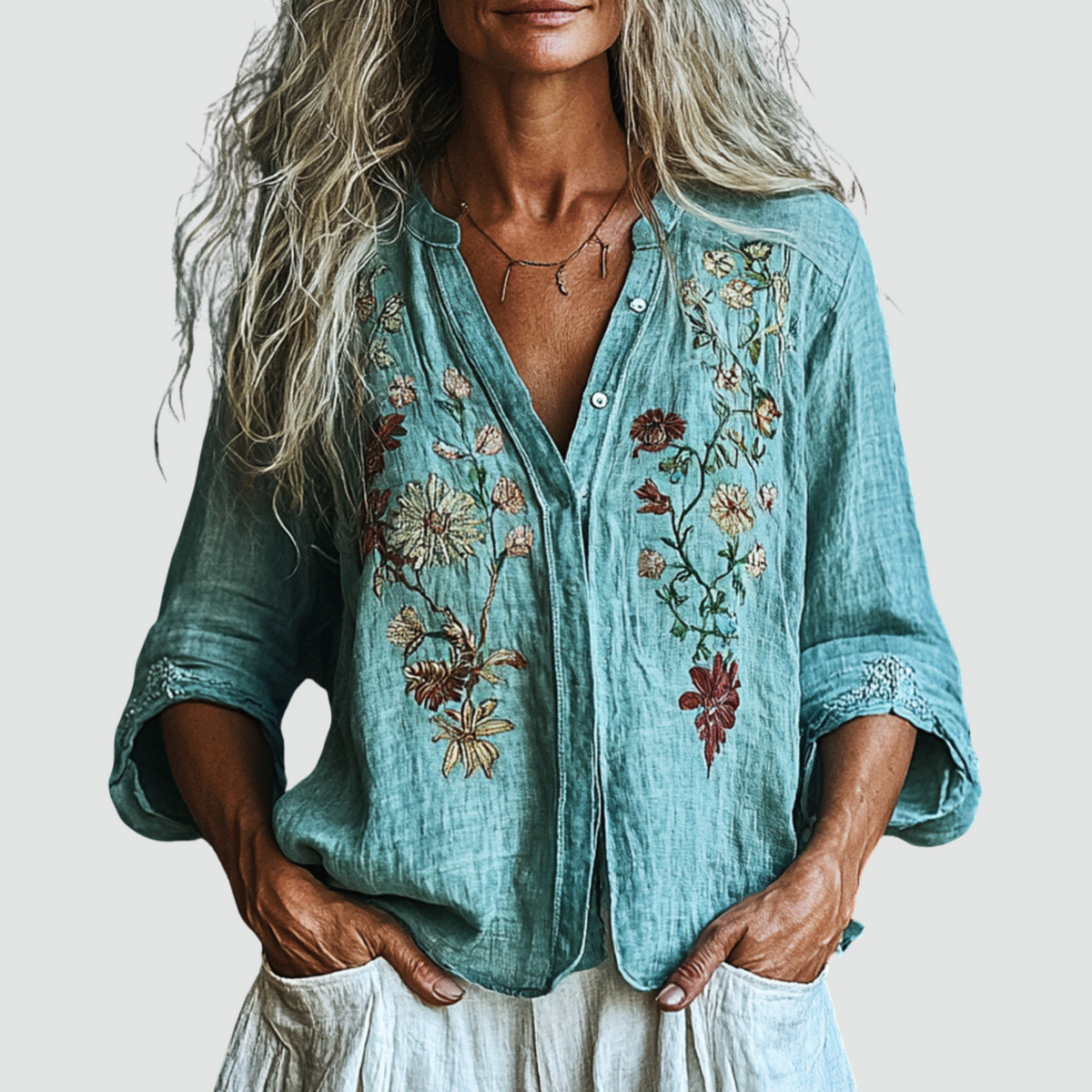 Bluse in Lila und Rosa - Ansicht 7