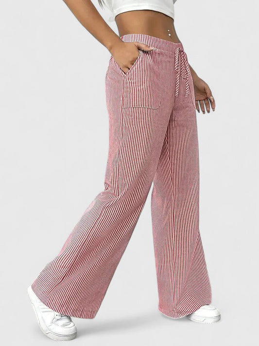 Stoffhose mit Taschen in Rosa - Ansicht 2