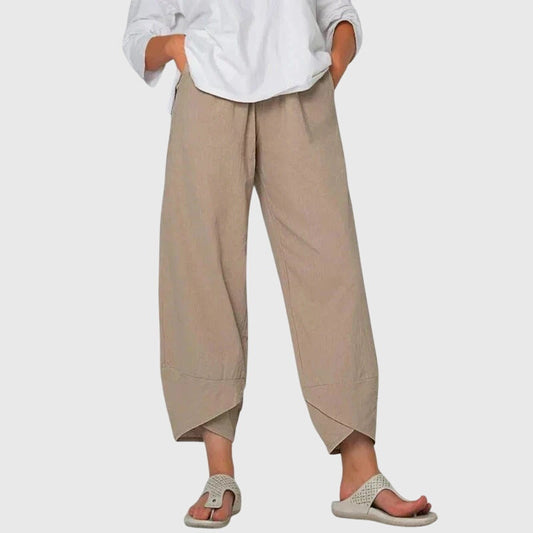 Stoffhose in Khaki und Schwarz und Grau - Ansicht 2