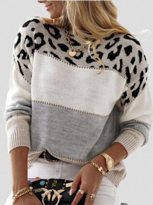 Strickpullover mit Leopardenmuster - Ansicht 2