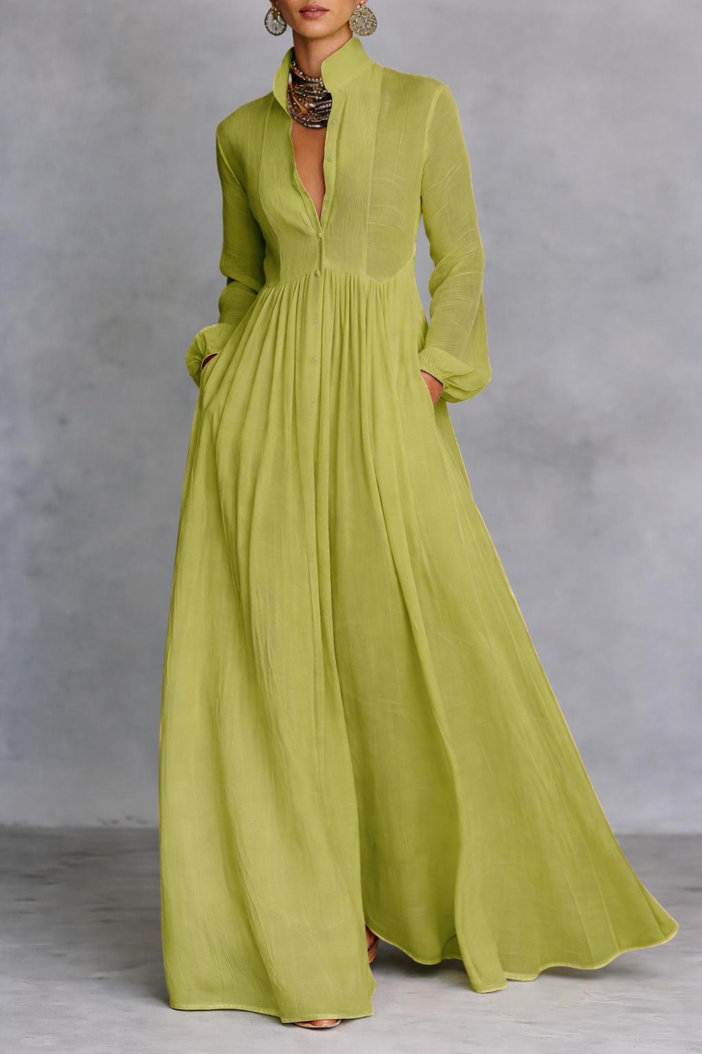 Maxikleid mit Knopfleiste in White (Almost Sold Out) - Ansicht 7