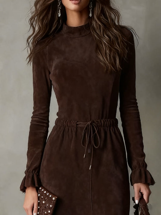 Midikleid mit Bindegürtel - Ansicht 2