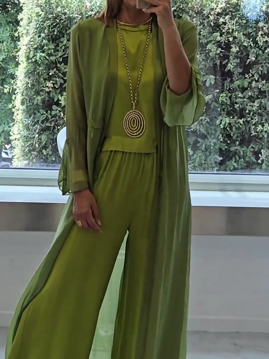 Zweiteiler aus Polyester für Damen - Ansicht 3
