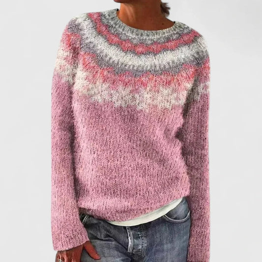 Strickpullover in Rosa und Pink/White - Ansicht 2