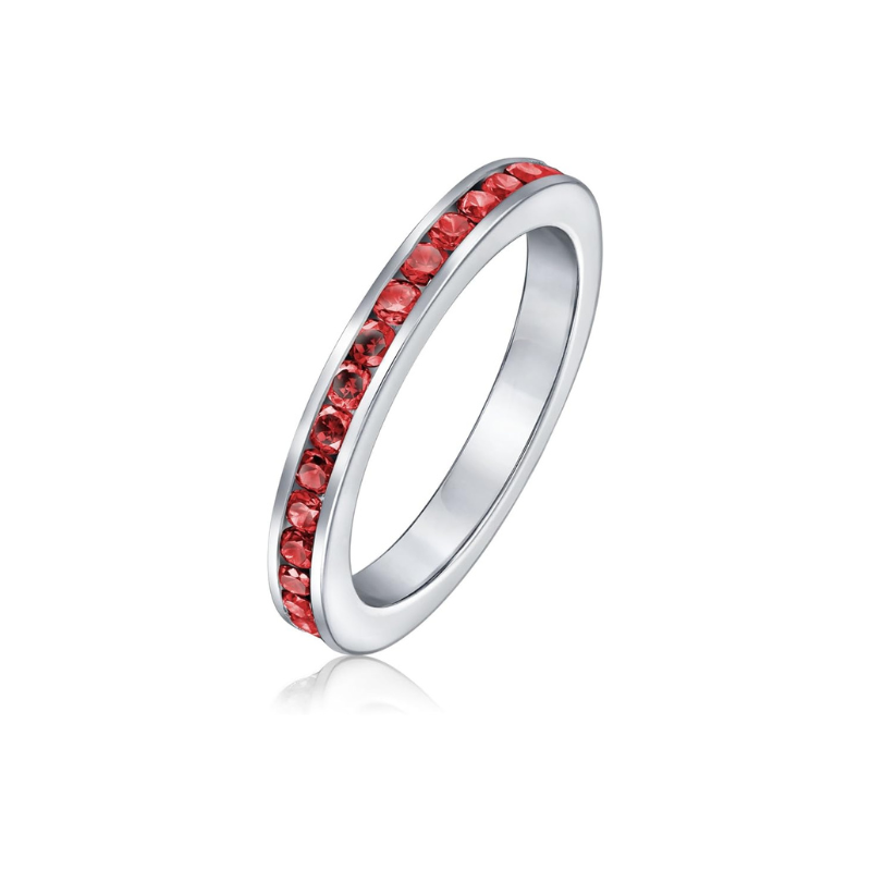 Ruby Eternity Band Ring | Weißgold