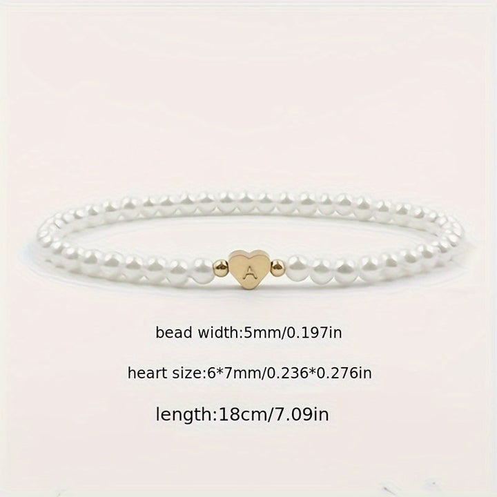 Schickes Armband mit Herzinitial (A–Z)