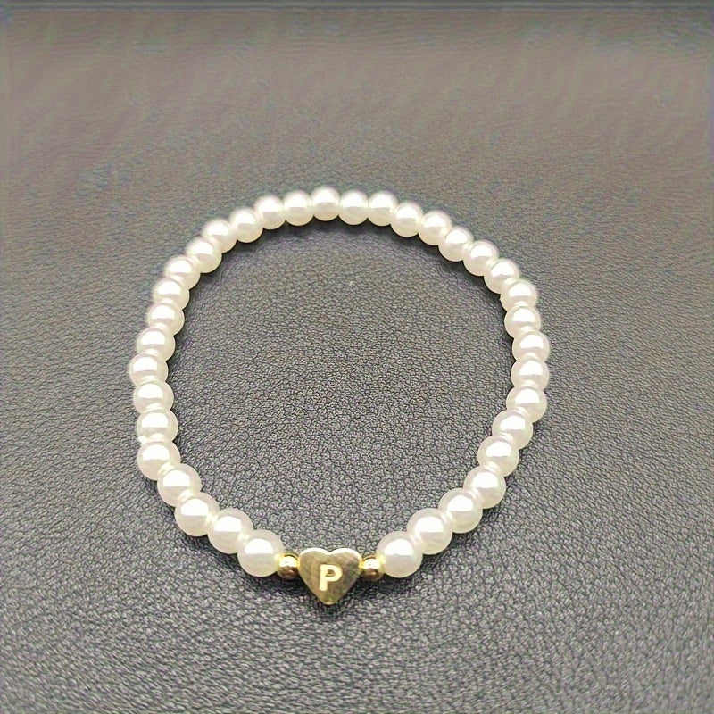 Schickes Armband mit Herzinitial (A–Z)