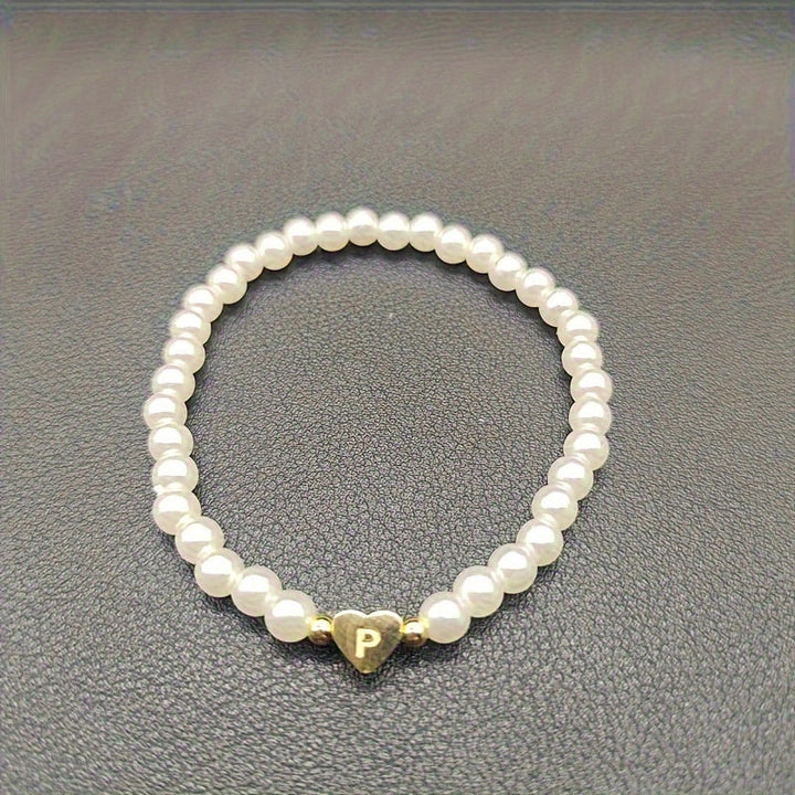 Schickes Armband mit Herzinitial (A–Z)