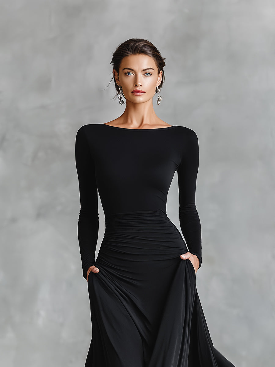 Maxikleid in Schwarz - Ansicht 2