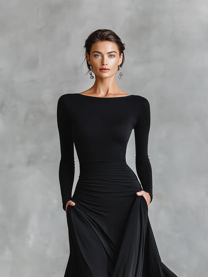 Maxikleid in Schwarz - Ansicht 2