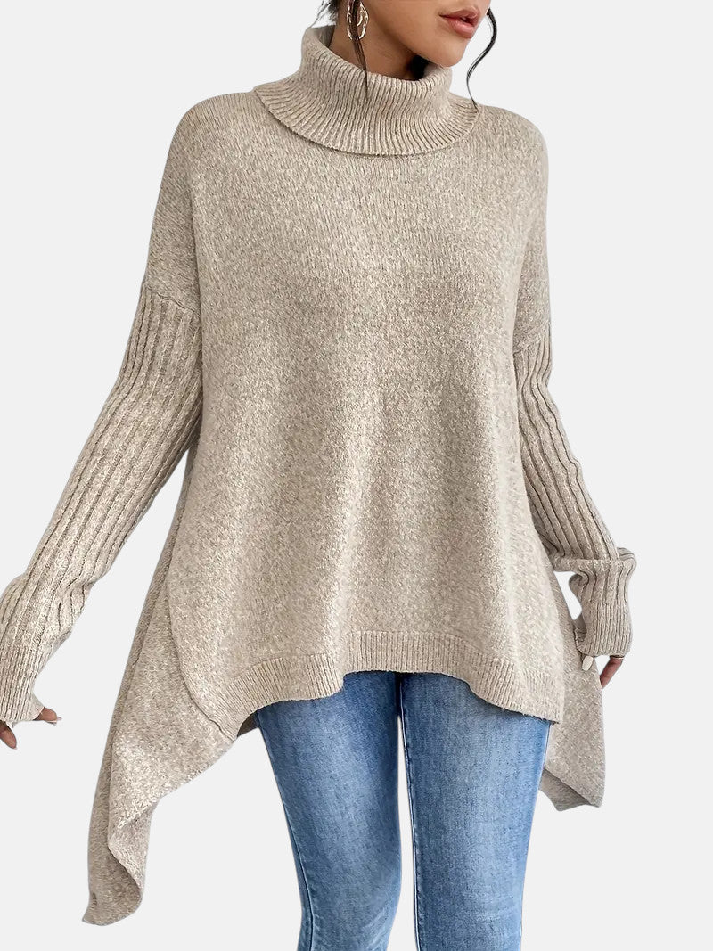 Rollkragenpullover mit Rollkragen in Khaki - Ansicht 4