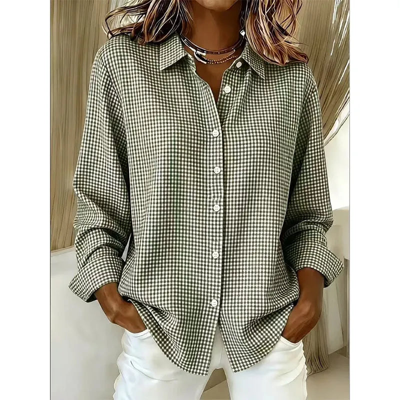 Bluse mit Knopfleiste in Hellblau - Ansicht 3