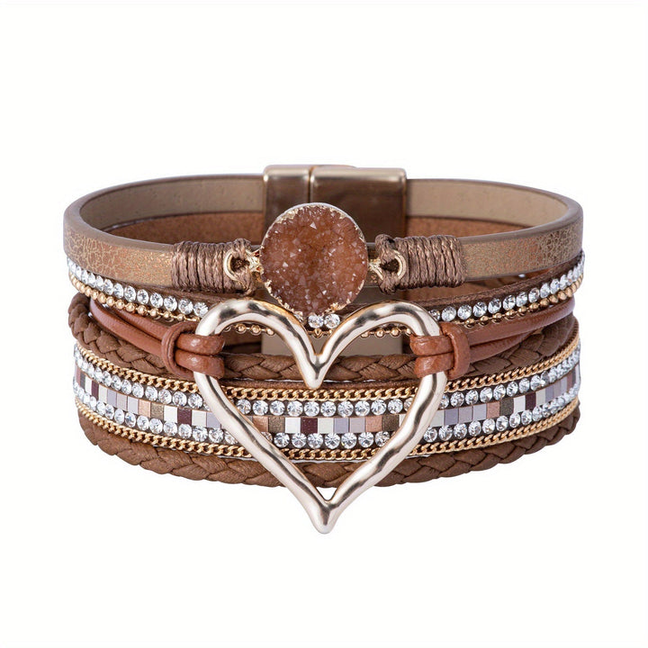 Boho Mehrlagiges Lederarmband