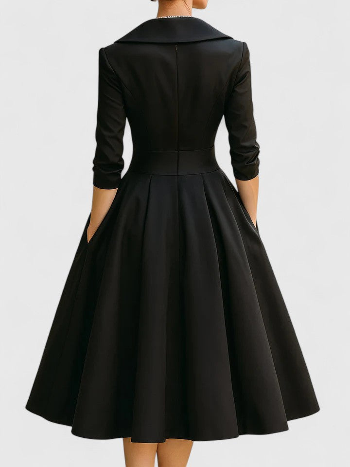 Kleid in Schwarz und Blau - Ansicht 6