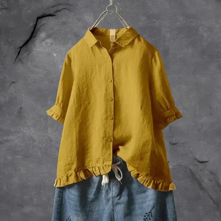 Top in Weiss und Blau - Ansicht 2