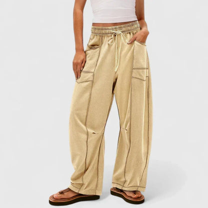 Stoffhose in Weiss und Schwarz und Braun - Ansicht 2