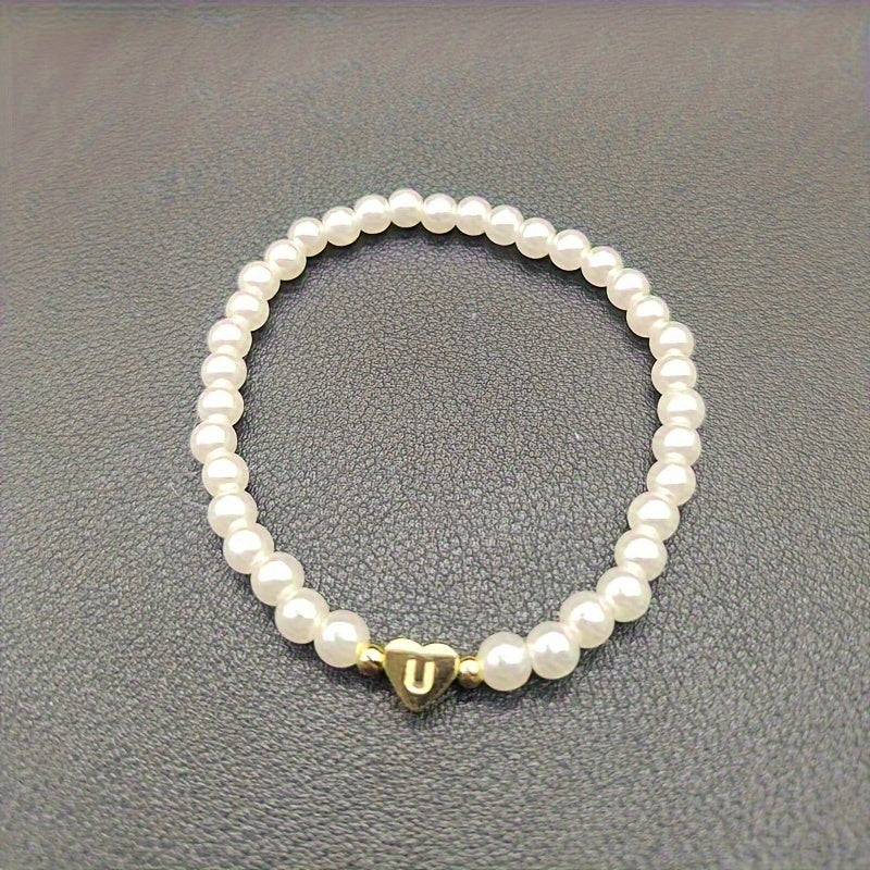 Schickes Armband mit Herzinitial (A–Z)