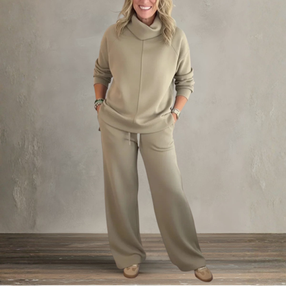 Zweiteiler in Beige und Bordeaux/Purple und Orange - Ansicht 3