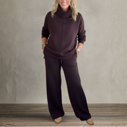 Zweiteiler in Beige und Bordeaux/Purple - Ansicht 6