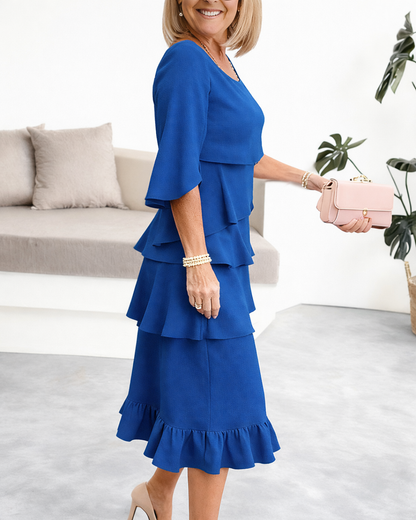 Kleid mit Rüschen in Schwarz - Ansicht 5