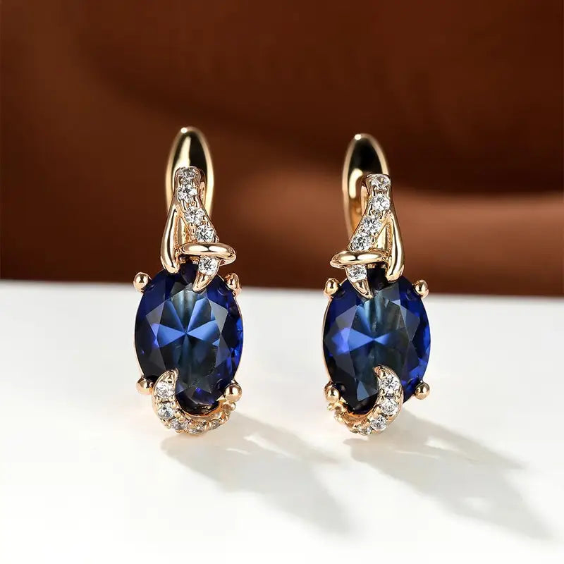 Boucles d'oreilles pendantes Royal Midnight | Or