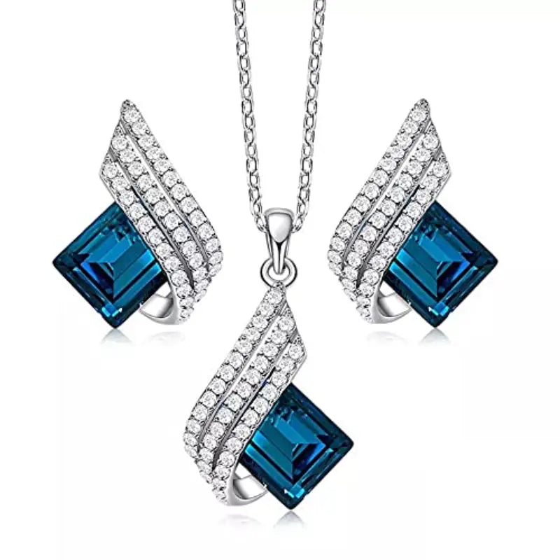 Brienne Solazure Schmuckset | Weißgold