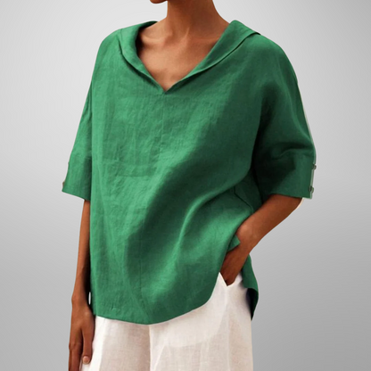 Bluse in Grün und Orange - Ansicht 2