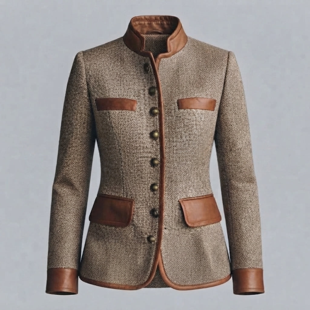 Jacke aus Tweed in Braun - Ansicht 3