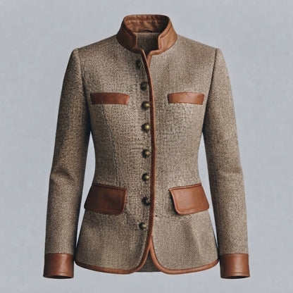 Jacke aus Tweed in Braun - Ansicht 3