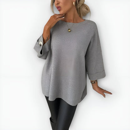 Strickpullover in Grau und Weiss - Ansicht 3