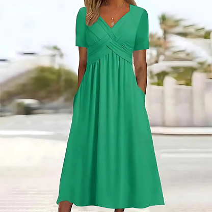 Kleid aus Polyester in Midilänge