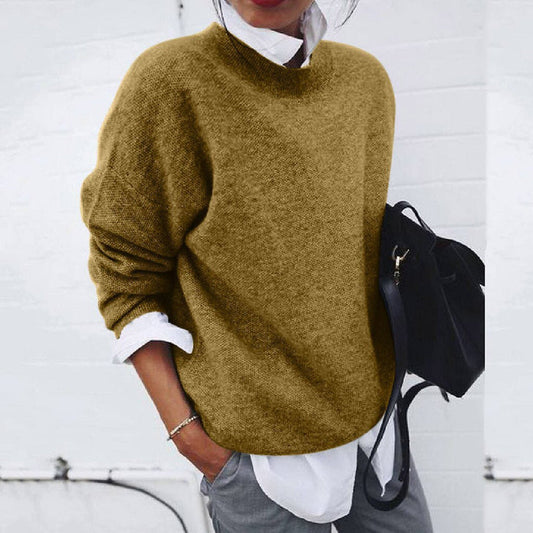 Strickpullover aus Kaschmirmix in Khaki