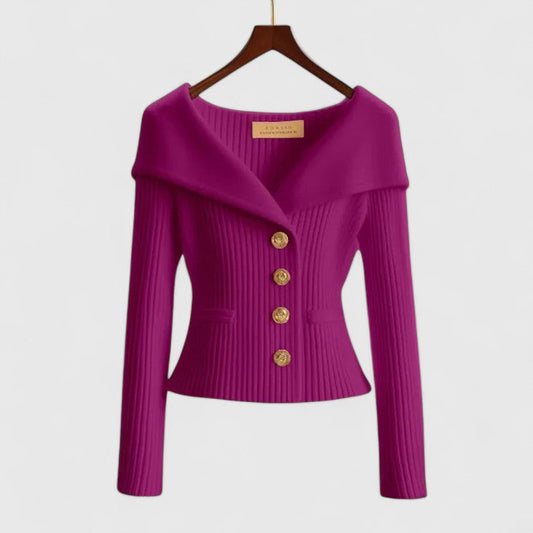Strickjacke in Gelb und Rot - Ansicht 2