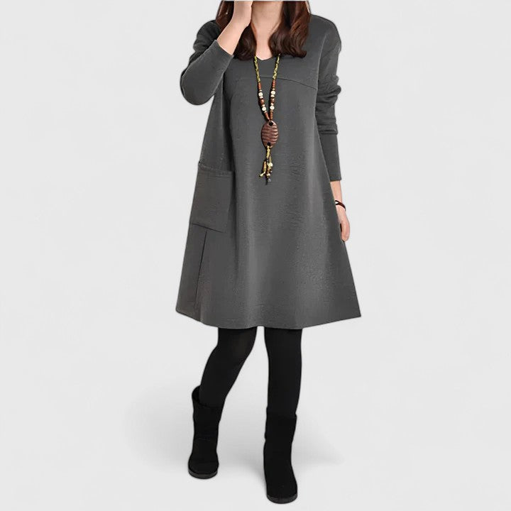Kleid mit Taschen in Gelb - Ansicht 2