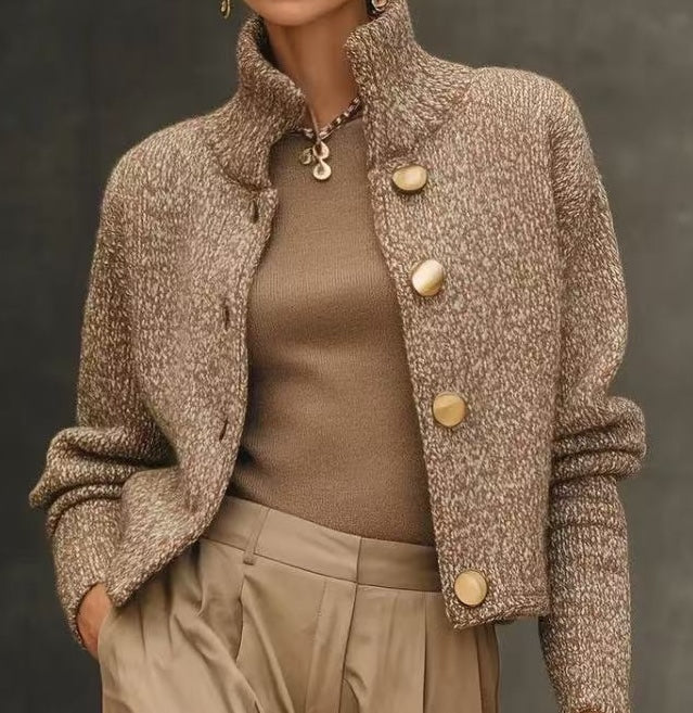 Jacke aus Wollmix in Gold-Beige - Ansicht 2