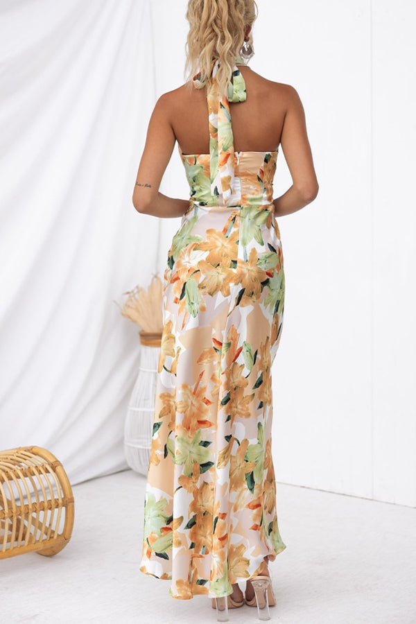 Maxikleid mit Blumenmuster in Gelb - Ansicht 5