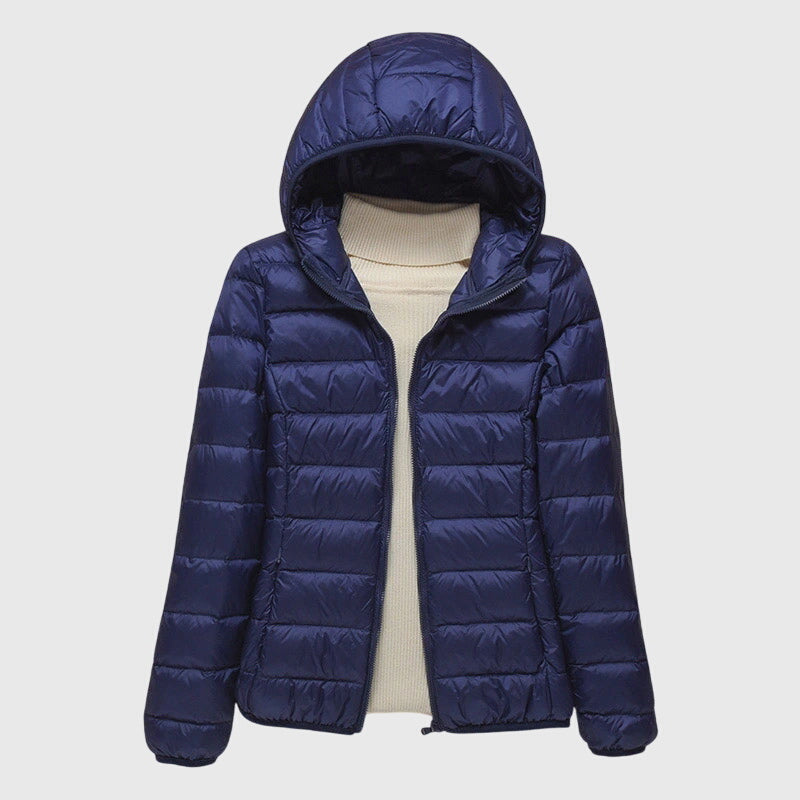 Steppjacke mit Steppung in Dark Blue Hood - Ansicht 4