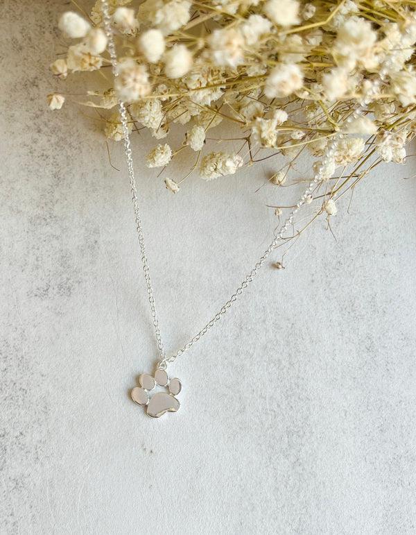 Elegante Silber Pfoten Halskette