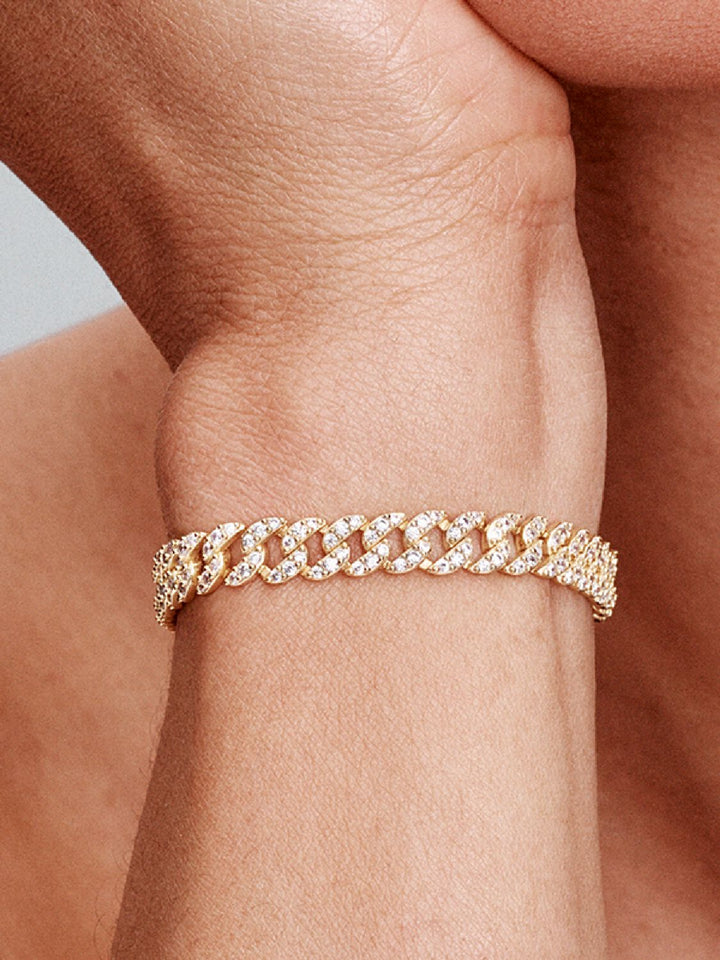 Cuban Armband mit Moissanite