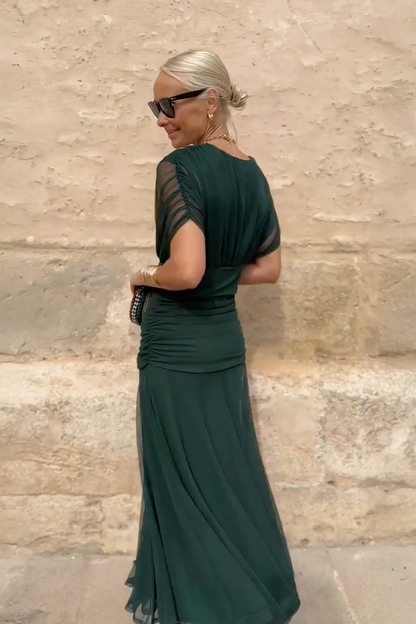 Maxikleid in Grün und Rot - Ansicht 6