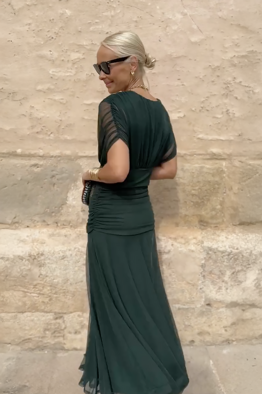 Maxikleid mit V-Ausschnitt und Blumenmuster - Ansicht 7