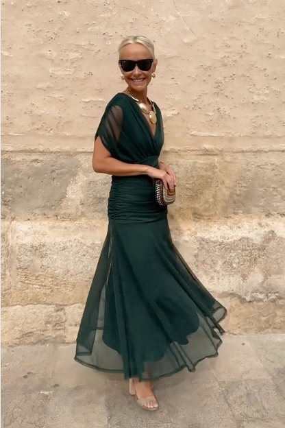 Maxikleid in Grün und Rot - Ansicht 7