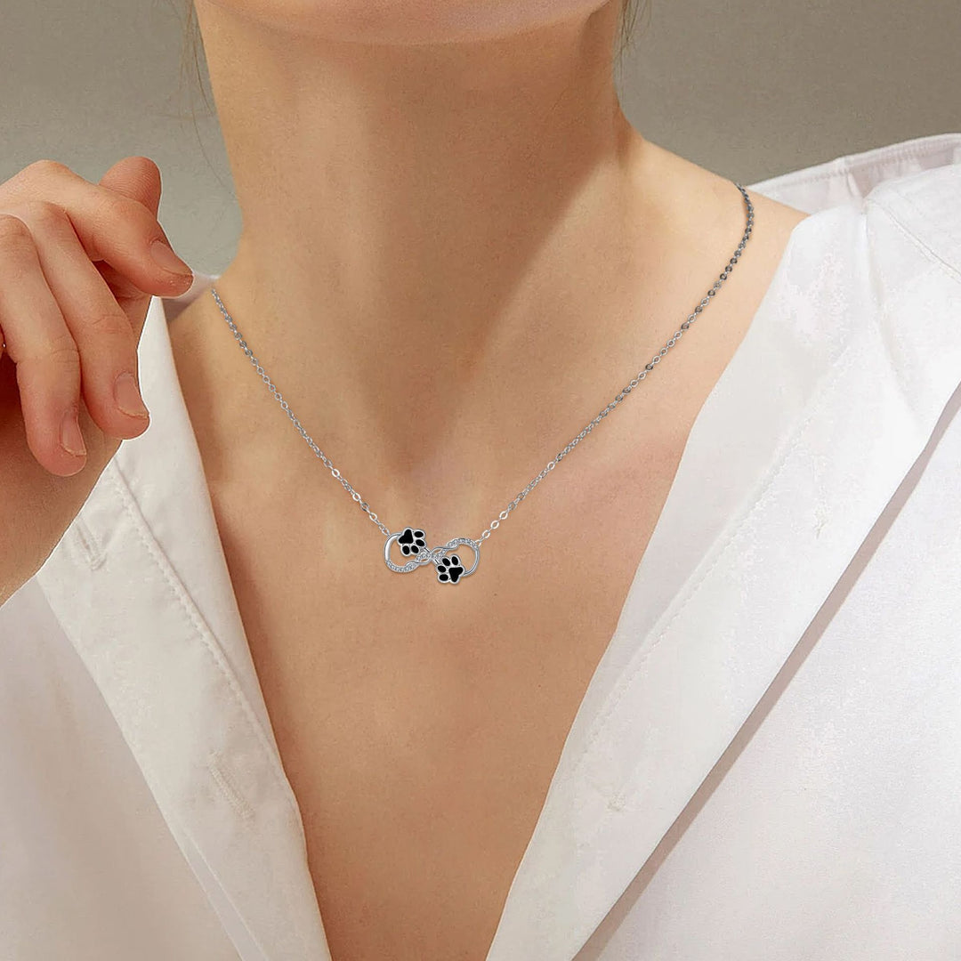 Unendlich Symbol Anhänger Halskette mit Zirkonia