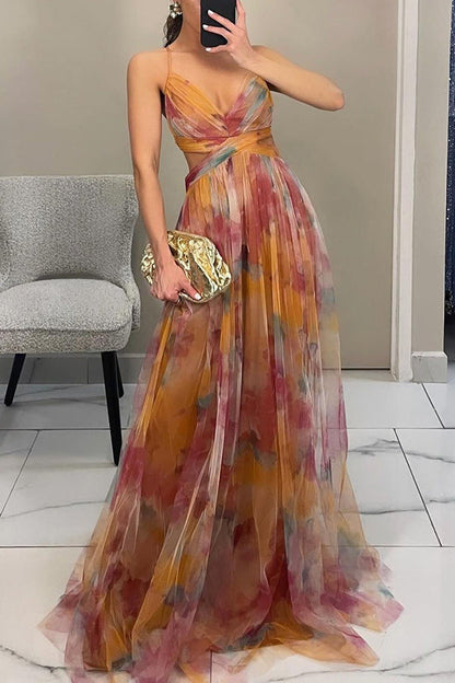 Kleid in Orange und Grün - Ansicht 6