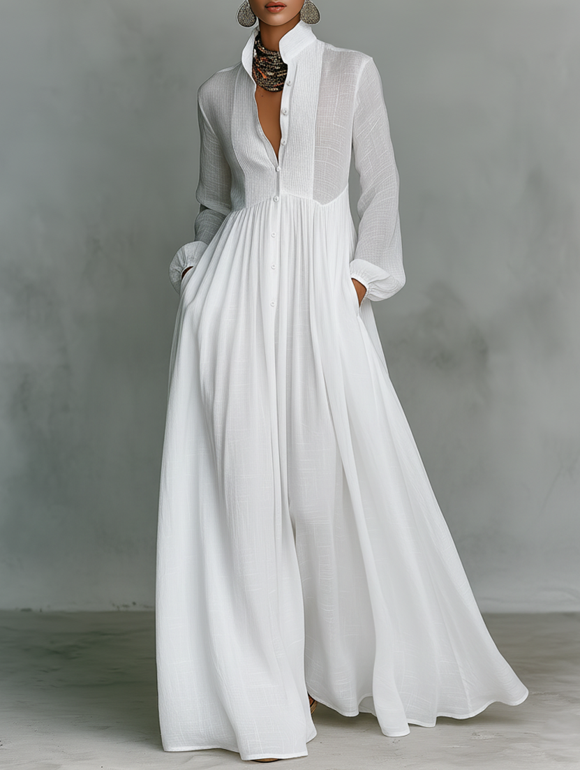 Maxikleid mit Knopfleiste für Damen