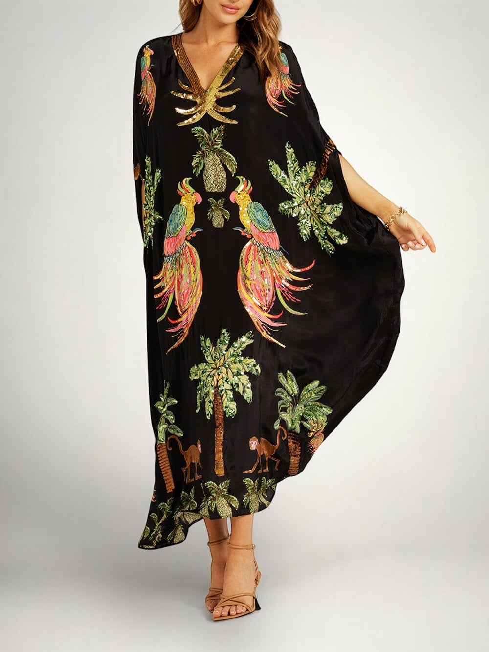 Kleid aus Polyester mit Paillettten - Ansicht 2