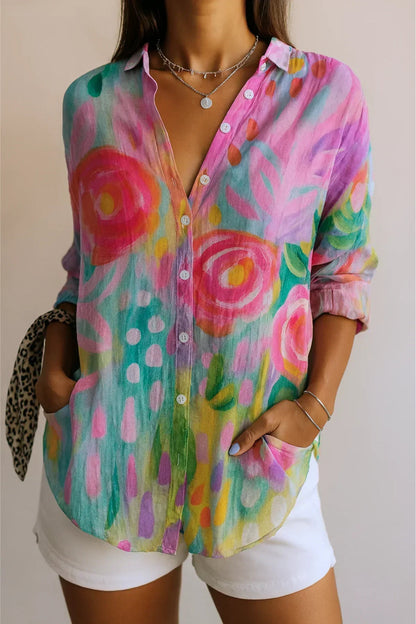 Bluse mit Taschen in Pink (Almost Sold Out