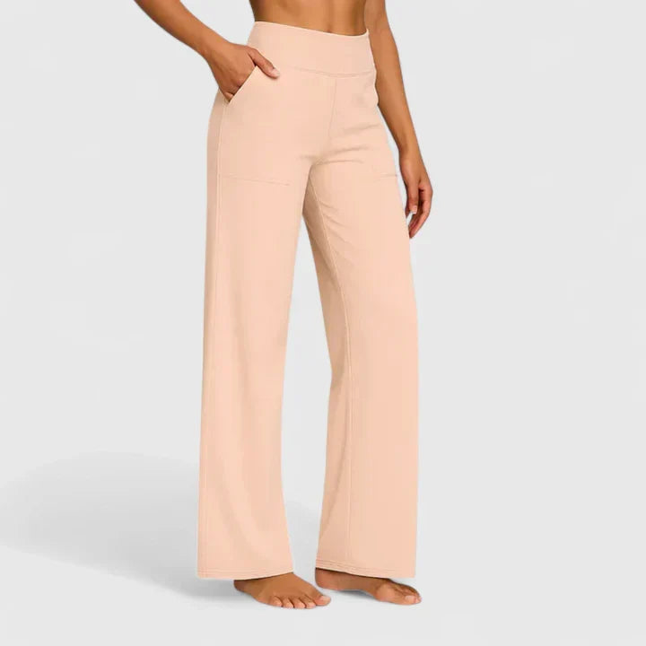 Stoffhose in Taupe und Grau und Creme - Ansicht 8